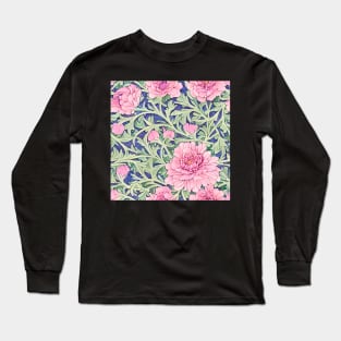 William Morris peonies and branches Long Sleeve T-Shirt